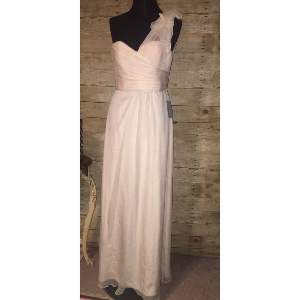 Amsale wedding dress bridesmaid dress bride silk